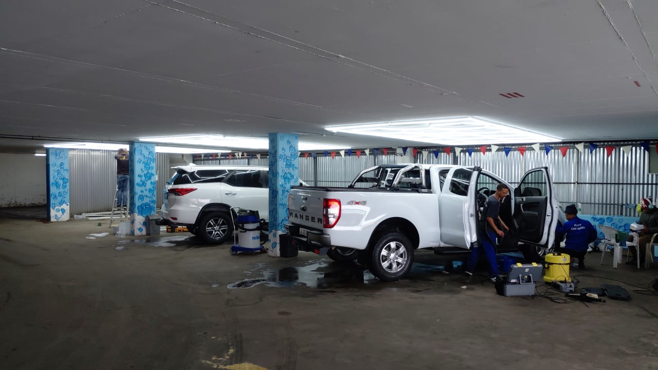 Our Wash Bay under Premium Lighting